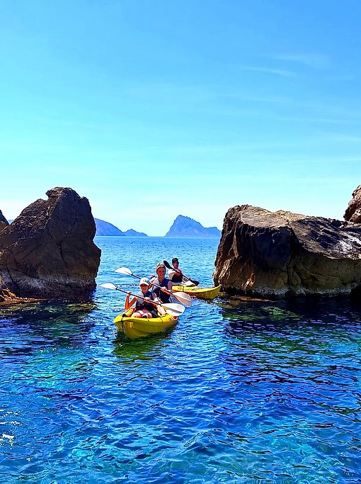 Ibiza Kayak Caves Route from Cala Codolar