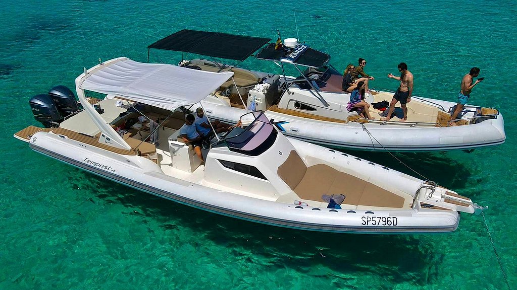 Ibiza 12-Meter Private Boat Rental with Skipper